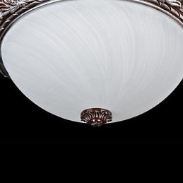 Zapuštěná montáž Light Glass Resin Stříbrná řezba Retro European Classic