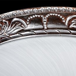 Zapuštěná montáž Light Glass Resin Stříbrná řezba Retro European Classic