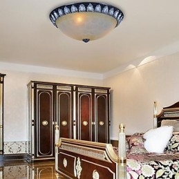 Zapuštěná montáž Light Pattern Skleněná pryskyřice Stříbrná řezba European Classic
