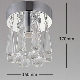 Moderní Crystal 1 Světla zapuštěná montáž ve tvaru koruny