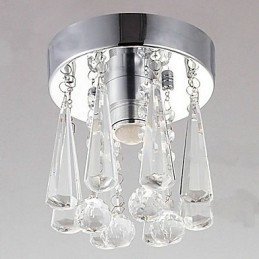 Moderní Crystal 1 Světla zapuštěná montáž ve tvaru koruny