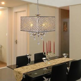 Moderní moderní buben křišťálový obraz kovový lustr