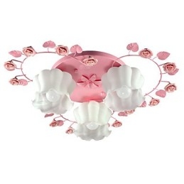 Creative Lamp Lamp Smluvní venkovské sladké růžové růže 3 Absorb Dome Light
