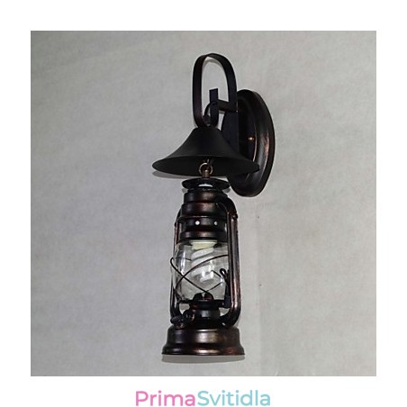 Vintage nástěnná lampa z černého kovu s jedním světlem Vintage nástěnná lampa z černého kovu s jedním světlem