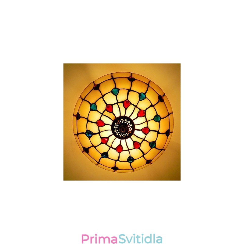 30*19CM typ Evropa styl tepané železo PND ocas na poloviční kopuli Světlá skleněná sedací lampa