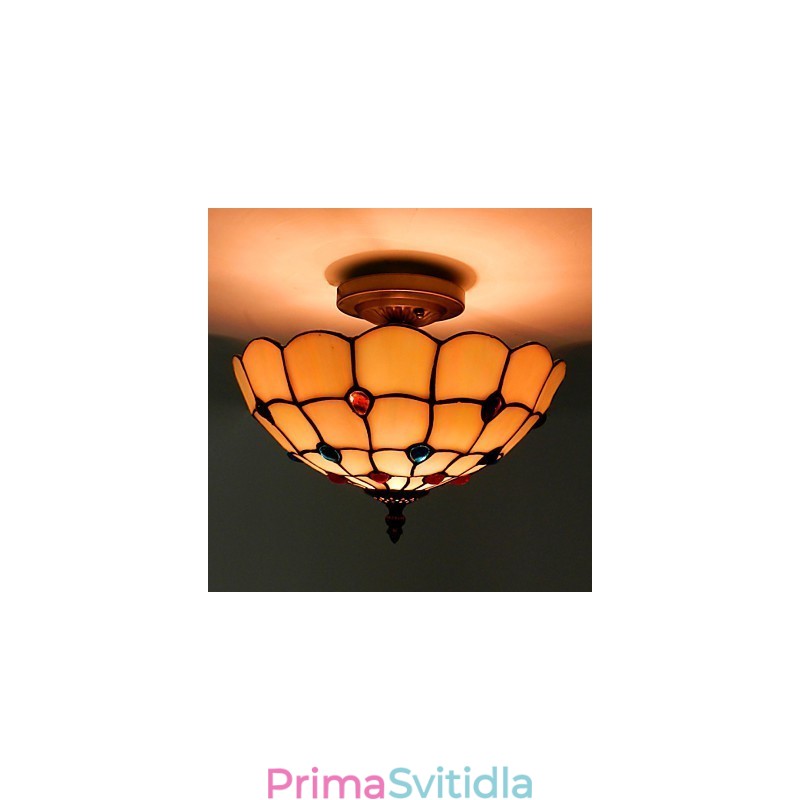 30*19CM typ Evropa styl tepané železo PND ocas na poloviční kopuli Světlá skleněná sedací lampa