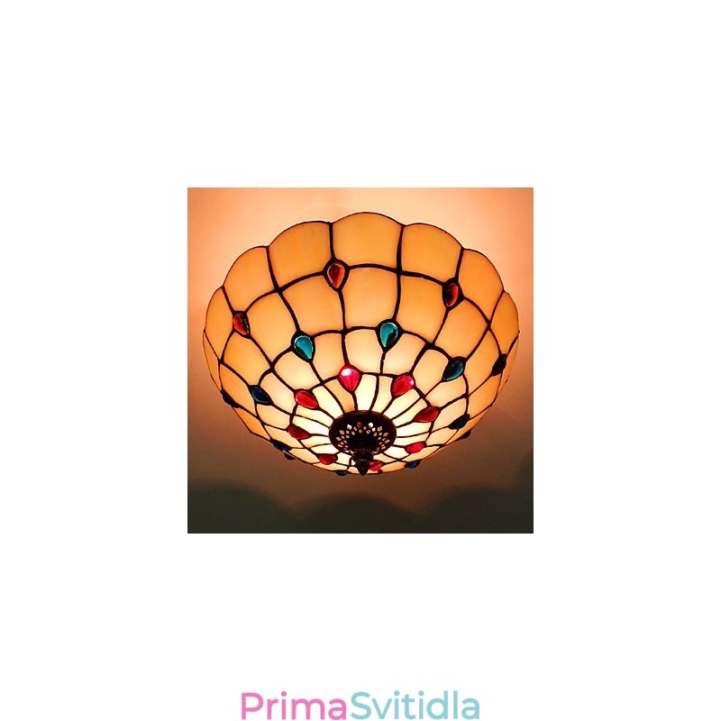 30*19CM typ Evropa styl tepané železo PND ocas na poloviční kopuli Světlá skleněná sedací lampa