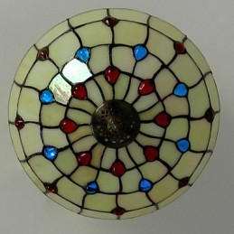 30*19CM typ Evropa styl tepané železo PND ocas na poloviční kopuli Světlá skleněná sedací lampa