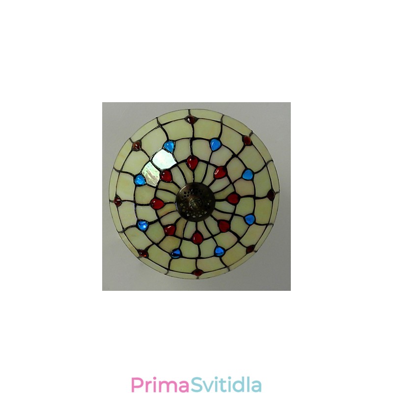 30*19CM typ Evropa styl tepané železo PND ocas na poloviční kopuli Světlá skleněná sedací lampa