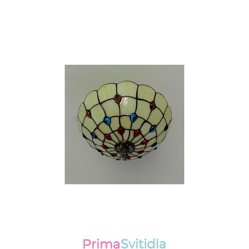 30*19CM typ Evropa styl tepané železo PND ocas na poloviční kopuli Světlá skleněná sedací lampa