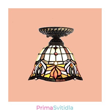 Evropská venkovská výtvarná umění Vitráže absorbují světlo kupolové lampy Evropská venkovská výtvarná umění Vitráže absorbují světlo kupolové lampy