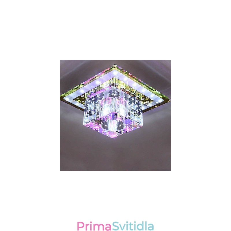 Křišťálová stropní lampa Bodové svítidlo SMD 3W kreativní lampa tubusové světlo Barevné kopulovité světlo