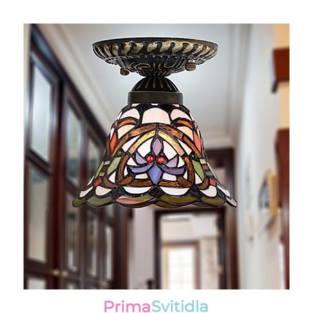 Evropská venkovská výtvarná umění Vitráže absorbují světlo kupolové lampy Evropská venkovská výtvarná umění Vitráže absorbují světlo kupolové lampy