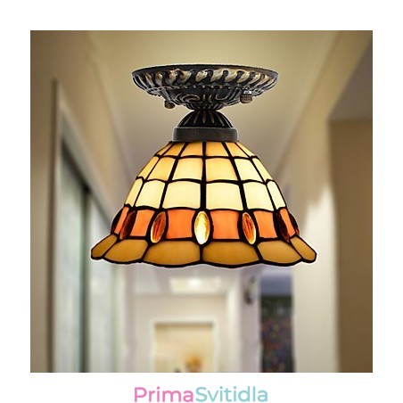 Evropská venkovská výtvarná umění Vitráže absorbují světlo kupolové lampy Evropská venkovská výtvarná umění Vitráže absorbují světlo kupolové lampy