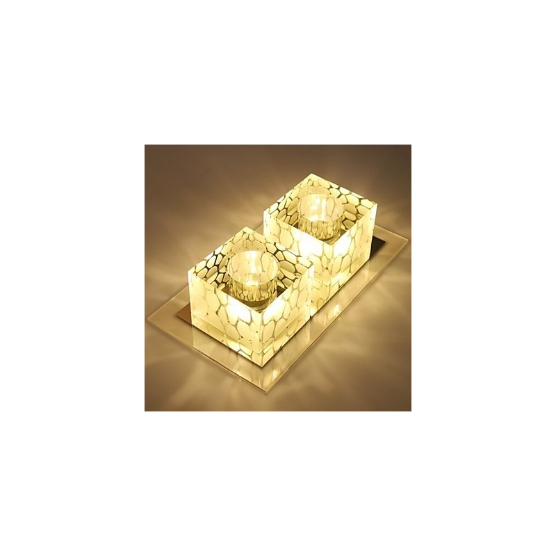 27*15*5CM křišťálová stropní lampa Bodové světlo SMD 6W kreativní lampa tubusové světlo Barevné barevné kupolové světlo