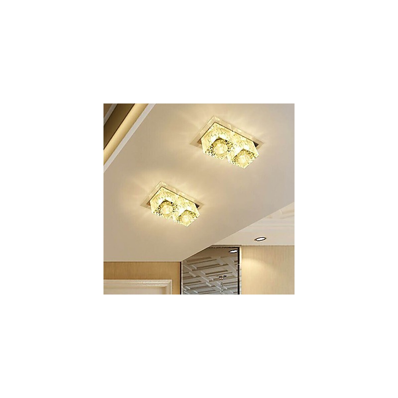 27*15*5CM křišťálová stropní lampa Bodové světlo SMD 6W kreativní lampa tubusové světlo Barevné barevné kupolové světlo