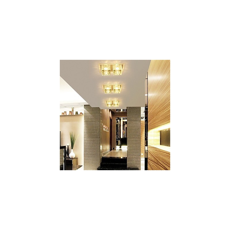 27*15*5CM křišťálová stropní lampa Bodové světlo SMD 6W kreativní lampa tubusové světlo Barevné barevné kupolové světlo