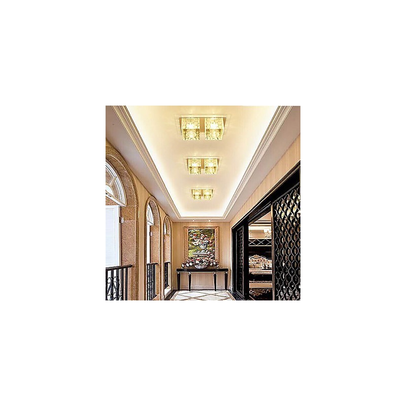 27*15*5CM křišťálová stropní lampa Bodové světlo SMD 6W kreativní lampa tubusové světlo Barevné barevné kupolové světlo