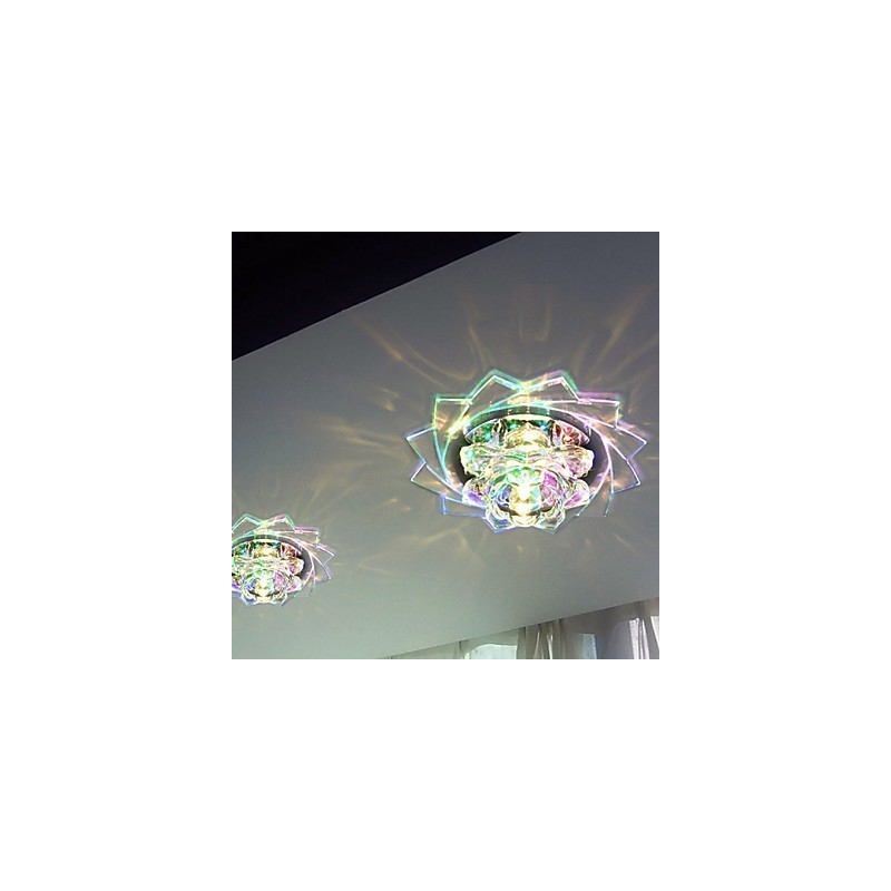 20*8,5CM mini krystalová stropní lampa bodové světlo 3W kreativní lampa tubusové světlo barevné barevné čtvercové kupolovité světlo
