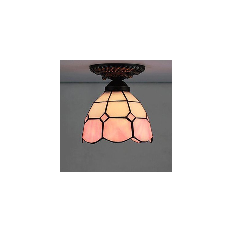 17*Evropské venkovské výtvarné umění Vitráže absorbují světlo kupolové lampy
