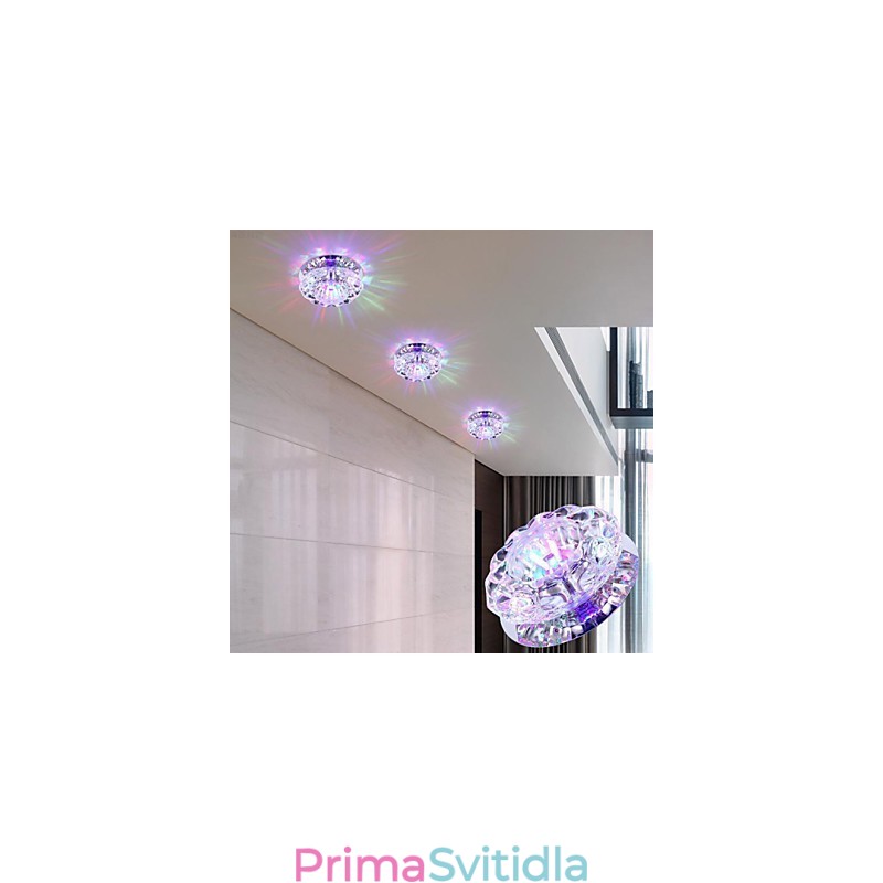 Křišťálová stropní lampa Bodové světlo SMD 3W Creative Lamp Absorb Dome Light