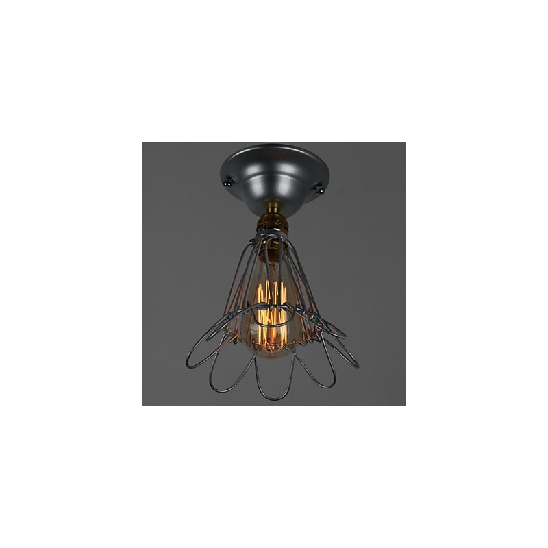 Mini lampa ve venkovském stylu 1 Light Paint Processing Silver