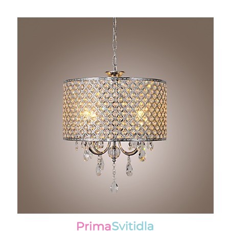 Drum Lustr Crystal Moderní 4 světla Závěsná lampa Drum Lustr Crystal Moderní 4 světla Závěsná lampa
