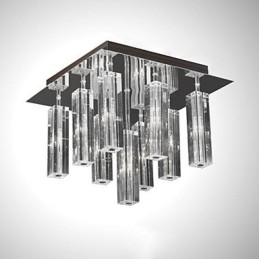 Moderní moderní křišťálový chromový kovový zapuštěný držák