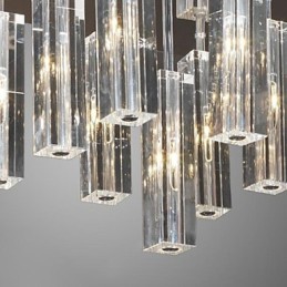 Moderní moderní křišťálový chromový kovový zapuštěný držák
