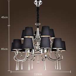 Moderní současný tradiční klasický rustikální lustr Vintage Country Island chromový kovový lustr