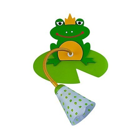 Moderní dřevěné dětské nástěnné svítidlo s 1 světlem v designu Frog Moderní dřevěné dětské nástěnné svítidlo s 1 světlem v designu Frog