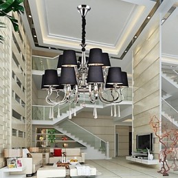 Moderní současný tradiční klasický rustikální lustr Vintage Country Island chromový kovový lustr