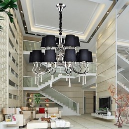 Moderní současný tradiční klasický rustikální lustr Vintage Country Island chromový kovový lustr