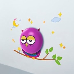 Světlem ovládaná nástěnná žárovka OWL Současná kreativní 3D nástěnná nástěnná lampa Světlo