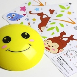 Samolepky na zeď Monkeys světlem aktivovaná inteligentní indukční smetope ozdobná nástěnná lampa