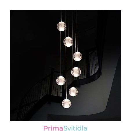 Moderní závěsné svítidlo Závěsná lampa G4 Retroifit 7 světel Chromovaný krystal na schodiště Moderní závěsné svítidlo Závěsná lampa G4 Retroifit 7 světel Chromovaný krystal na schodiště