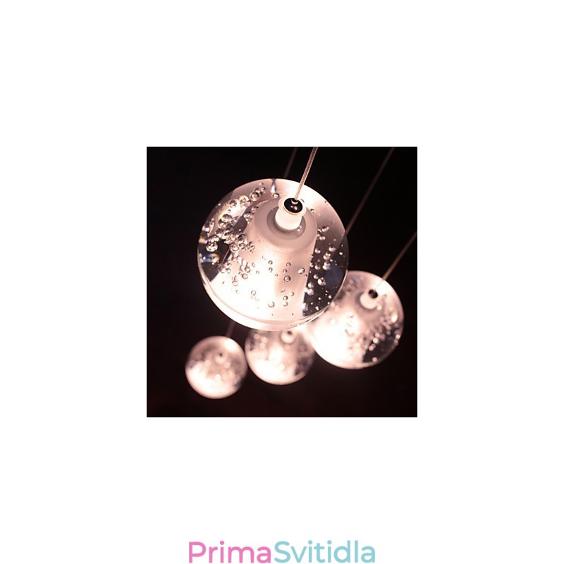 Moderní závěsné svítidlo Závěsná lampa G4 Retroifit 7 světel Chromovaný krystal na schodiště
