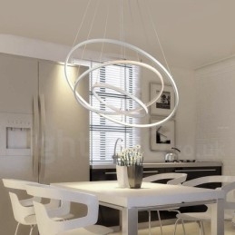 Stmívatelné závěsné světlo s dálkovým ovládáním moderního designu se třemi prstenci