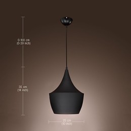 Závěsné světlo Retro Vintage Tom Dixon Design Black