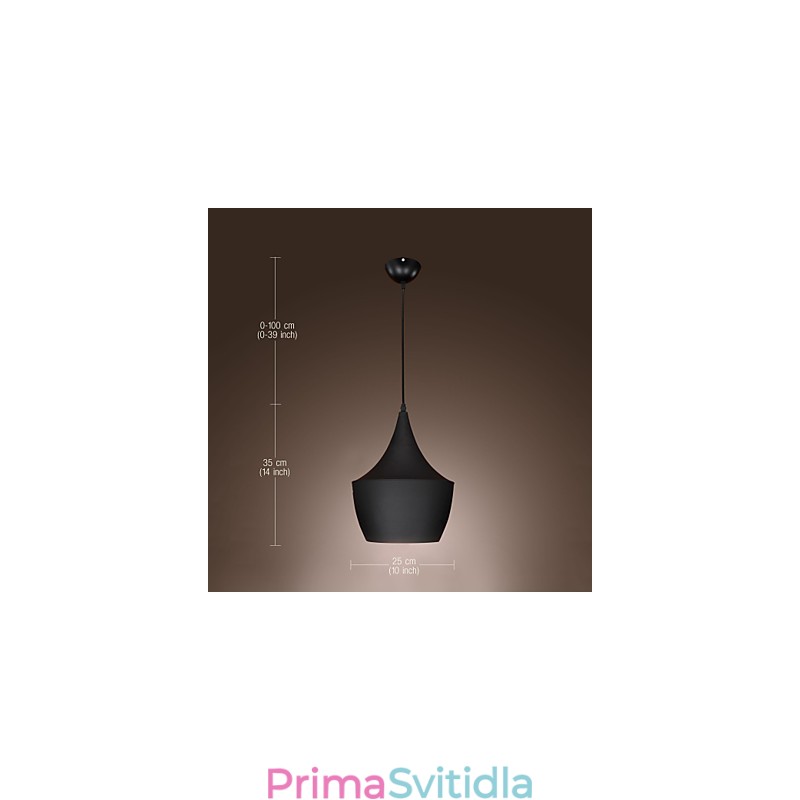 Závěsné světlo Retro Vintage Tom Dixon Design Black