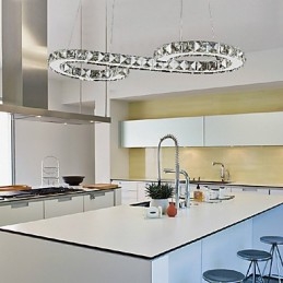 Moderní moderní křišťálové závěsné svítidlo z chromového kovu