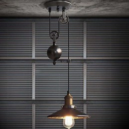 Závěsná světla Rustikální Lodge Vintage Retro venkovská garáž Kov