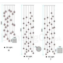Creative Engineering Stage Meteorer Závěsné světlo s křišťálovou koulí