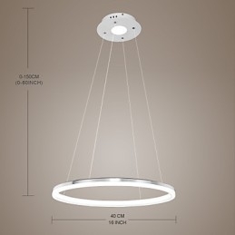 Moderní designové závěsné svítidlo Vysoce kvalitní akrylový jednoduchý kroužek Fit