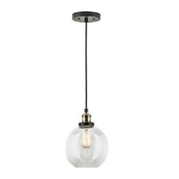 Závěsná lampa Industrial Factory Starožitná mosaz Jedno svítidlo Skleněné stínidlo Cafe Pendant Light