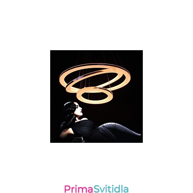 Moderní závěsné svítidlo 3 kroužky závěsné svítidlo akrylové