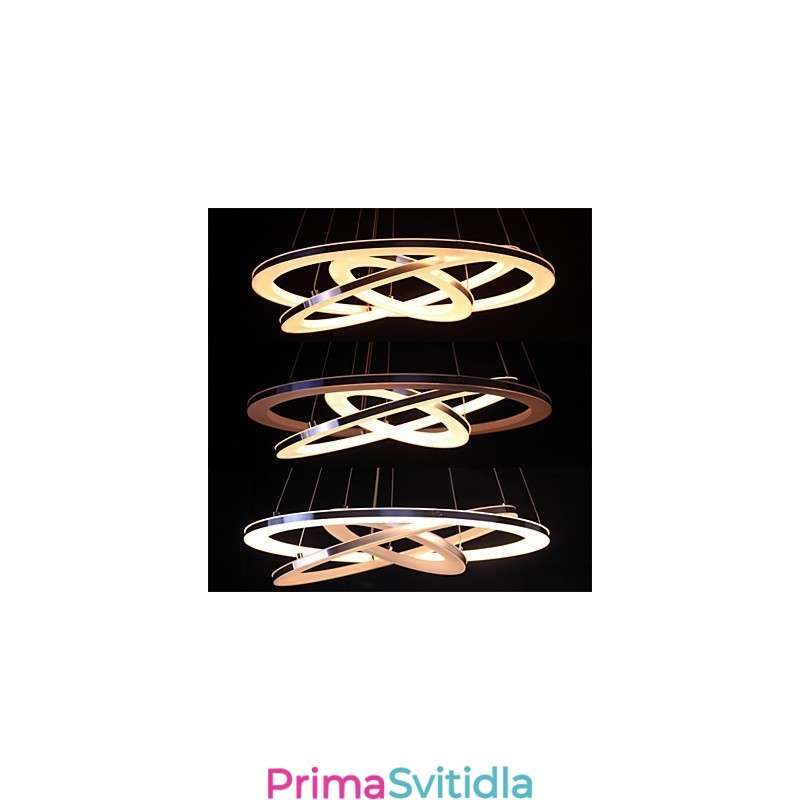 Moderní závěsné svítidlo 3 kroužky závěsné svítidlo akrylové