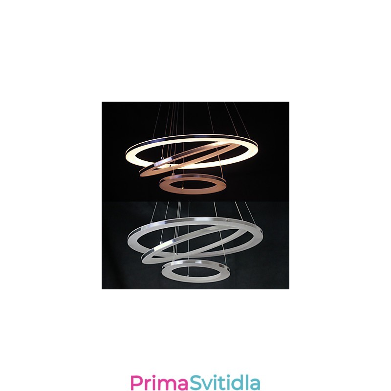 Moderní závěsné svítidlo 3 kroužky závěsné svítidlo akrylové
