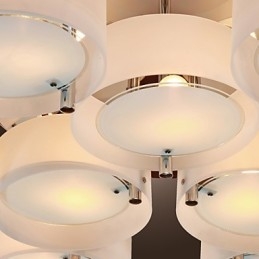 Moderní moderní chromový kovový lustr zapuštěný držák