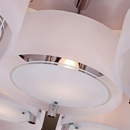 Moderní moderní chromový kovový lustr zapuštěný držák